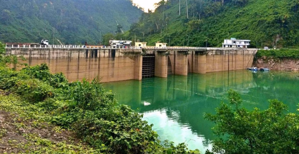 Hồ Thủy điện A Vương (chụp ngày 03/5/2026) với mực nước ở cao trình 368,11m, đảm bảo nguồn dự phòng cho mùa khô.