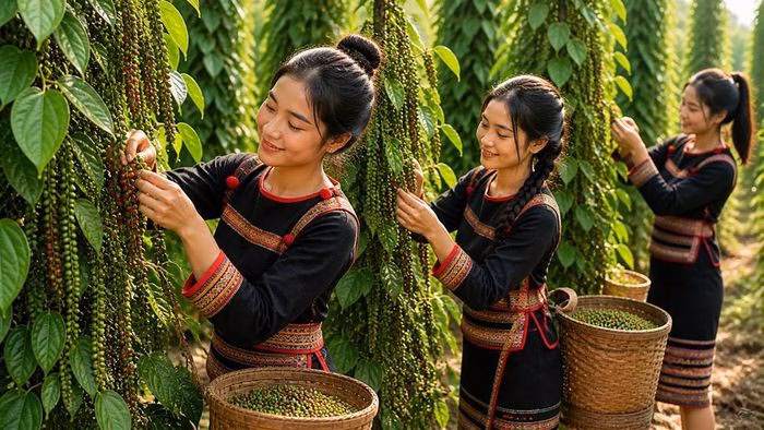 Thị trường hồ tiêu trong nước duy trì trạng thái ổn định với biên độ dao động hẹp